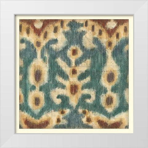 Ikat Motif I White Modern Wood Framed Art Print by Zarris, Chariklia