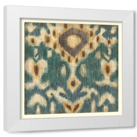 Ikat Motif II White Modern Wood Framed Art Print by Zarris, Chariklia