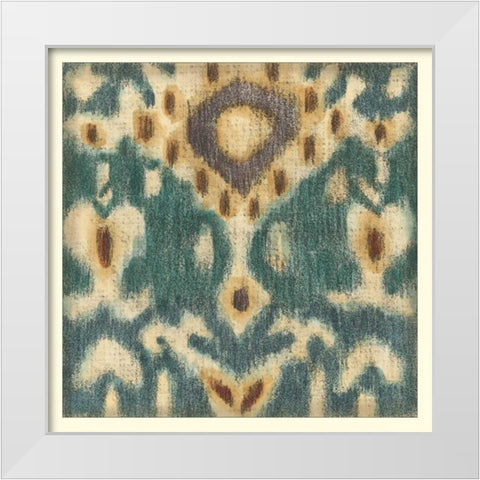 Ikat Motif II White Modern Wood Framed Art Print by Zarris, Chariklia