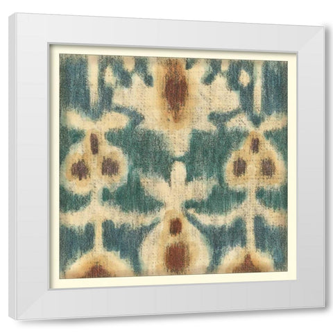 Ikat Motif III White Modern Wood Framed Art Print by Zarris, Chariklia