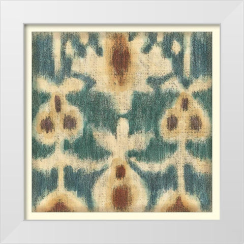 Ikat Motif III White Modern Wood Framed Art Print by Zarris, Chariklia