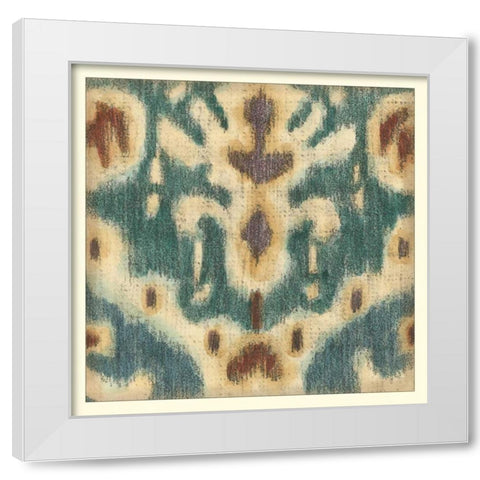 Ikat Motif IV White Modern Wood Framed Art Print by Zarris, Chariklia