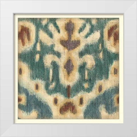 Ikat Motif IV White Modern Wood Framed Art Print by Zarris, Chariklia