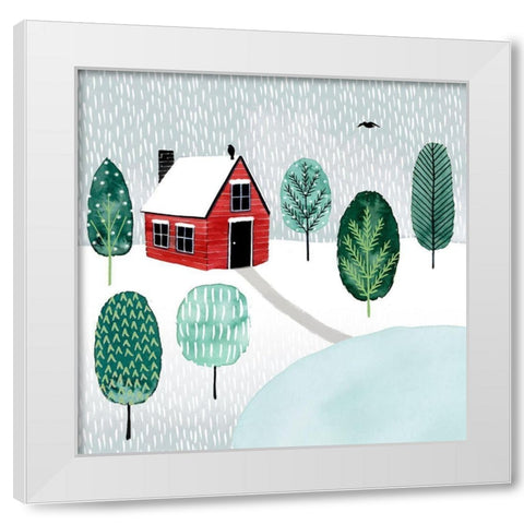Christmastown I White Modern Wood Framed Art Print by Popp, Grace
