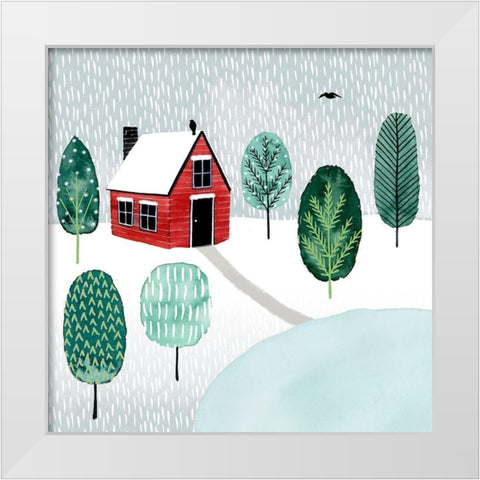 Christmastown I White Modern Wood Framed Art Print by Popp, Grace