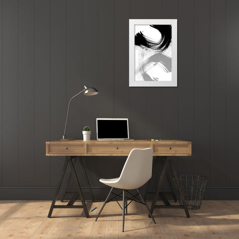 Reveal II White Modern Wood Framed Art Print by Chandler, Sharon