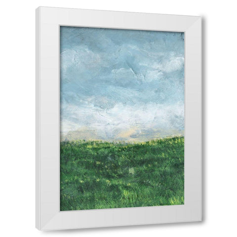 Verdant Fields II White Modern Wood Framed Art Print by Chandler, Sharon
