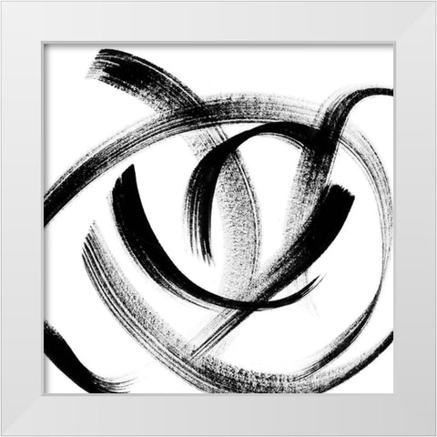Follow Me III White Modern Wood Framed Art Print by Chandler, Sharon
