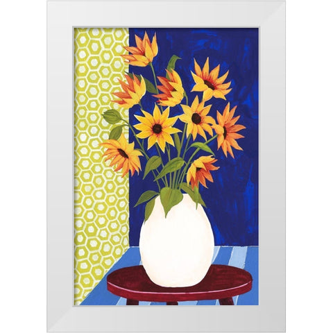 Flowers for Friday I White Modern Wood Framed Art Print by Popp, Grace