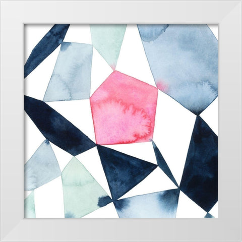 Geo Gems IV White Modern Wood Framed Art Print by Popp, Grace