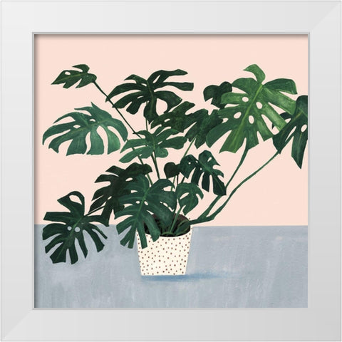 Houseplant III White Modern Wood Framed Art Print by Borges, Victoria