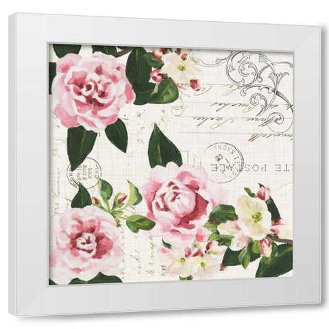 Ephemeral Roses I White Modern Wood Framed Art Print by Miller, Dianne