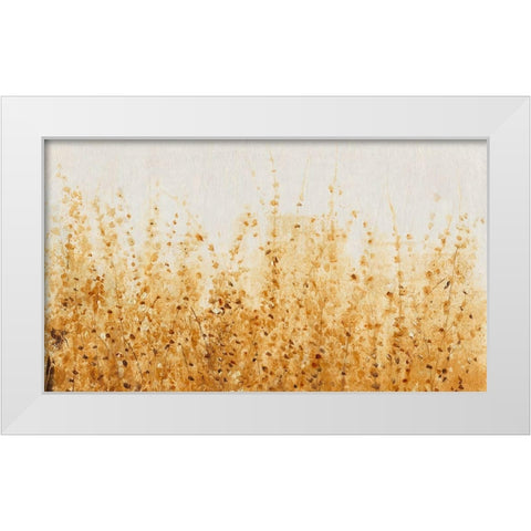 Ochre Fields II White Modern Wood Framed Art Print by OToole, Tim