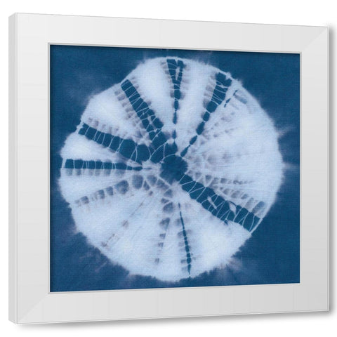 Indigo Sphere I White Modern Wood Framed Art Print by Zarris, Chariklia