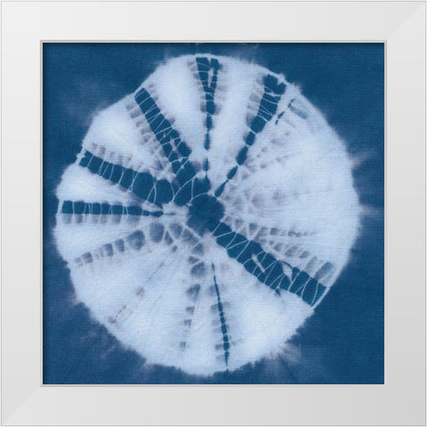 Indigo Sphere I White Modern Wood Framed Art Print by Zarris, Chariklia