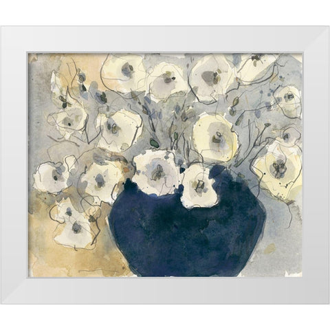 White Blossom Study I White Modern Wood Framed Art Print by Dixon, Samuel