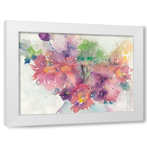 The Arrangement White Modern Wood Framed Art Print by Dixon, Samuel