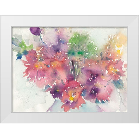 The Arrangement White Modern Wood Framed Art Print by Dixon, Samuel