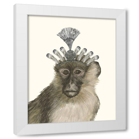 Majestic Monkey II White Modern Wood Framed Art Print by Wang, Melissa