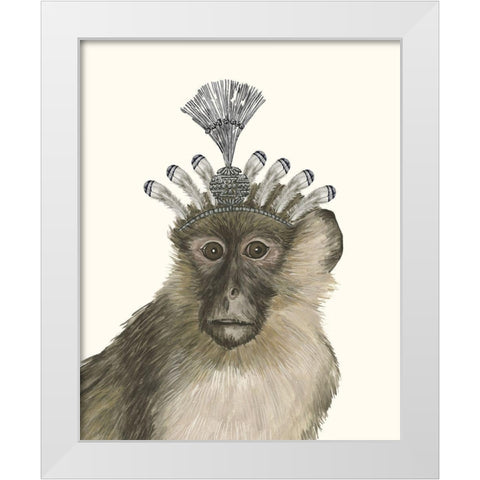 Majestic Monkey II White Modern Wood Framed Art Print by Wang, Melissa