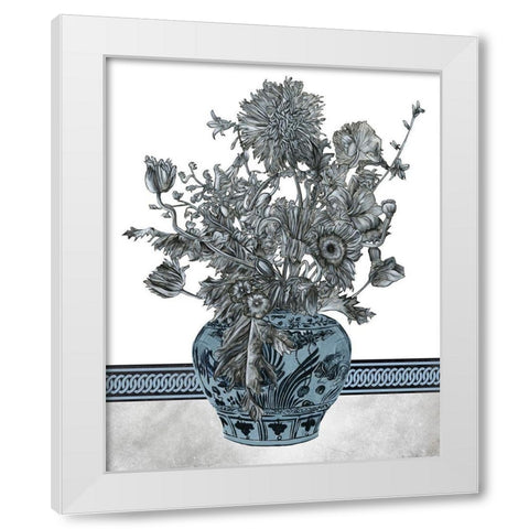 Bouquet in China II White Modern Wood Framed Art Print by Wang, Melissa