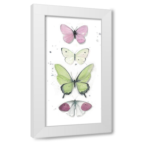 Summer Butterflies II White Modern Wood Framed Art Print by Parker, Jennifer Paxton
