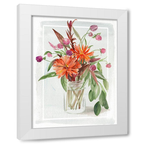 Summer Wildflowers I White Modern Wood Framed Art Print by Parker, Jennifer Paxton