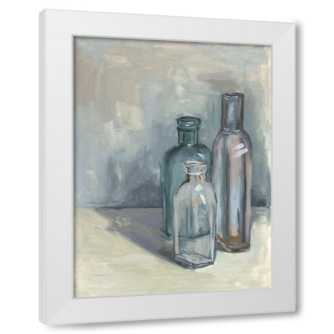 Still Life with Bottles II White Modern Wood Framed Art Print by Wang, Melissa