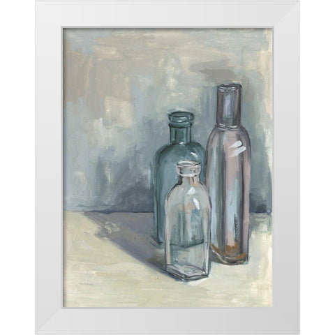 Still Life with Bottles II White Modern Wood Framed Art Print by Wang, Melissa