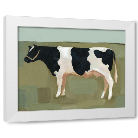 Bovine Portrait II White Modern Wood Framed Art Print by Scarvey, Emma