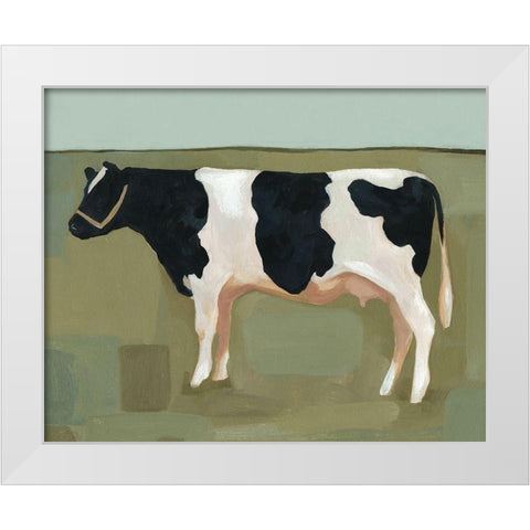 Bovine Portrait II White Modern Wood Framed Art Print by Scarvey, Emma