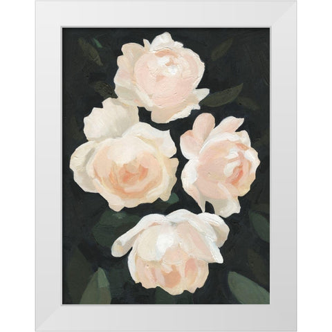 Nighttime Flora I White Modern Wood Framed Art Print by Scarvey, Emma