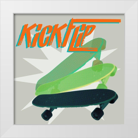 SK8R III White Modern Wood Framed Art Print by Fagalde, Jarman