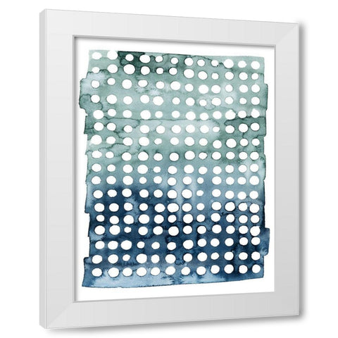 Morse Dots I White Modern Wood Framed Art Print by Popp, Grace