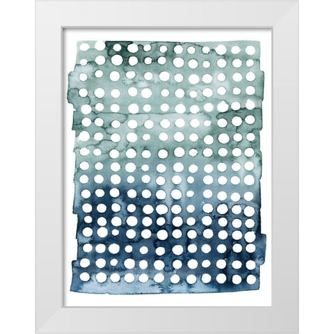 Morse Dots I White Modern Wood Framed Art Print by Popp, Grace