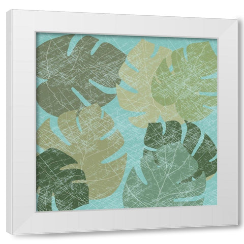 Faded Tropical Leaves II White Modern Wood Framed Art Print by Reynolds, Jade