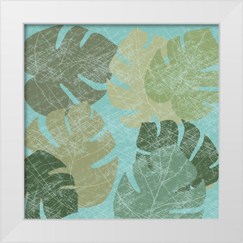 Faded Tropical Leaves II White Modern Wood Framed Art Print by Reynolds, Jade