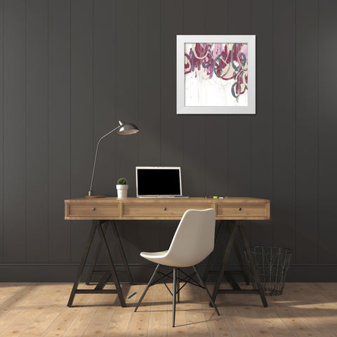 Chrystalline Structure II White Modern Wood Framed Art Print by Vess, June Erica