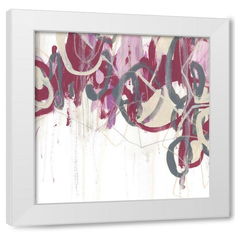 Chrystalline Structure II White Modern Wood Framed Art Print by Vess, June Erica