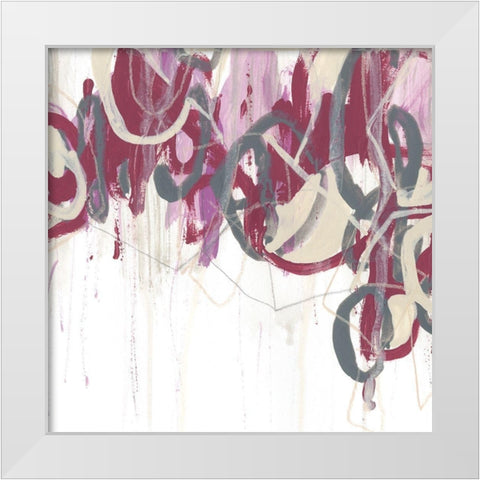 Chrystalline Structure II White Modern Wood Framed Art Print by Vess, June Erica