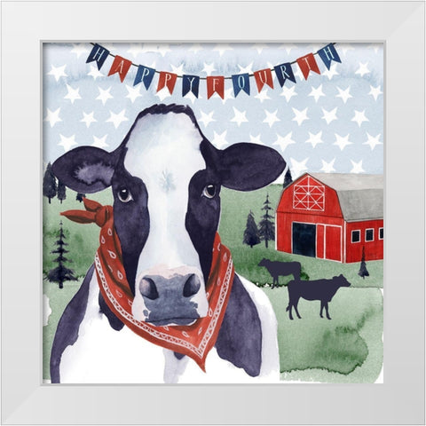 American Herd  I White Modern Wood Framed Art Print by Popp, Grace
