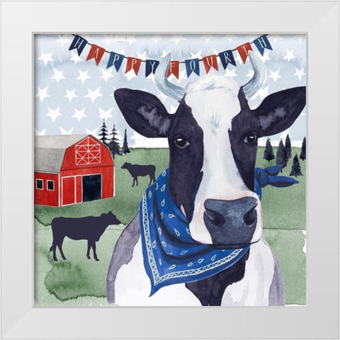 American Herd  II White Modern Wood Framed Art Print by Popp, Grace