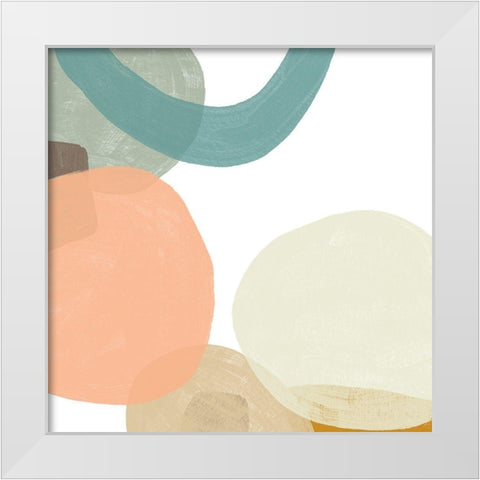 Platelet II White Modern Wood Framed Art Print by Vess, June Erica