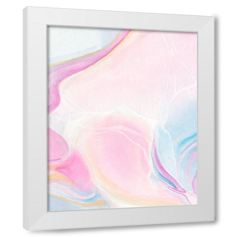 Marbled Prism I White Modern Wood Framed Art Print by Parker, Jennifer Paxton