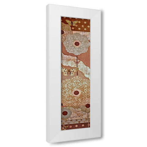 Lace Flower I White Modern Wood Framed Art Print by Perkins, Greg