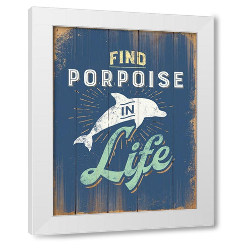 Punny Coastal I White Modern Wood Framed Art Print by Brando, J.J.