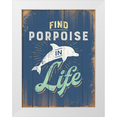 Punny Coastal I White Modern Wood Framed Art Print by Brando, J.J.