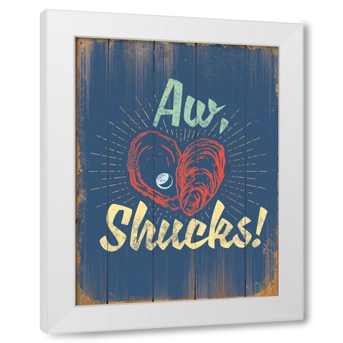 Punny Coastal II White Modern Wood Framed Art Print by Brando, J.J.