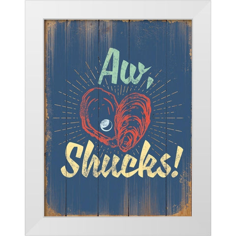 Punny Coastal II White Modern Wood Framed Art Print by Brando, J.J.