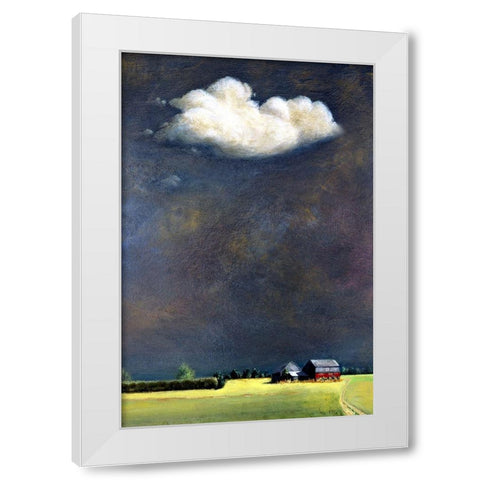 Four Corners White Modern Wood Framed Art Print by Romm, Steven